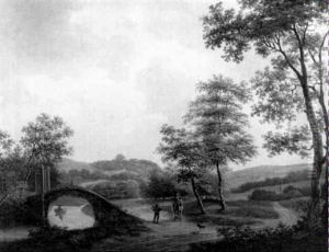Figuren Op Een Landweg Bij Een Bruggetje by Hendrik Verpoeken
