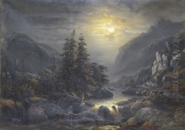 Mondschein Landschaft - view 1