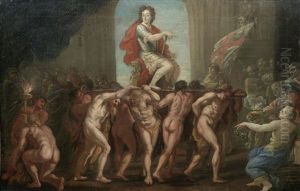 A Sketch For A Mural In St George's Hall, Windsor Castle, Showing King William Iii Enthroned In Glory A Sketch For A Mural In St George's Hall, Windsor Castle, Showing King William Iii Enthroned In Glory