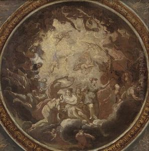 Allegory Of Peace (study For A Ceiling) by Antonio Verrio