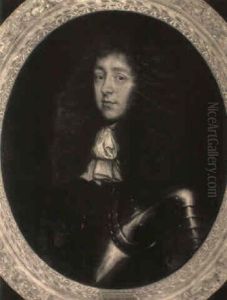 Portrait Of A Gentleman (sir Anthony Slingsby?) Wearing Armour by Antonio Verrio