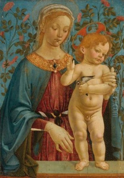 The Madonna And Child Resting At A Parapet - view 1