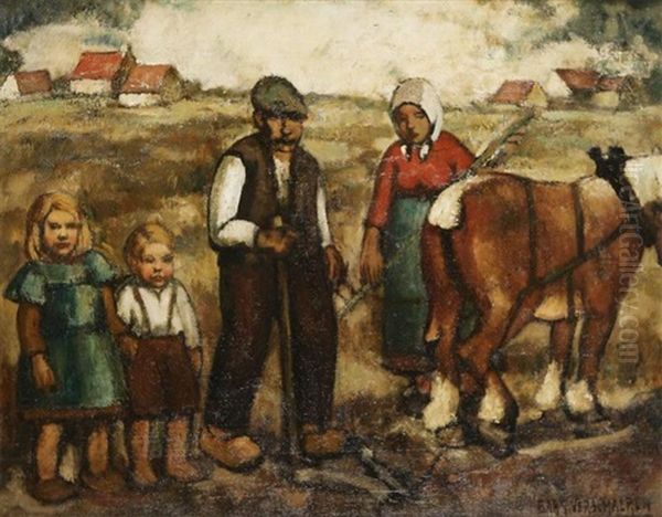 Farmer's Family At The Field - view 1