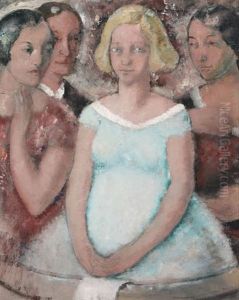 Dames Op Balkon by Theodore Verschaeren