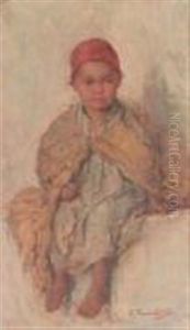 Enfant Arabe Assis