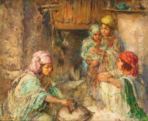 La Preparation Du Couscous by Edouard Verschaffelt