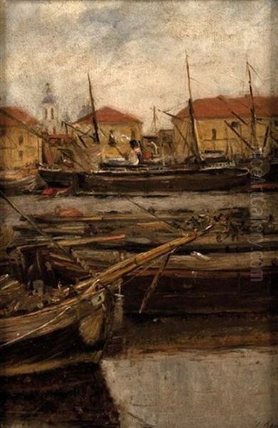 Dans Un Port. From The Harbor In St. Peterburg - view 1