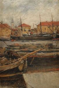 Port Scene: St. Petersburg by Ilya Jevgenivits Verschinin