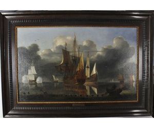 Galleon And Other Shipping In Calm Sea by Lieve Pietersz Verschuier