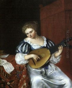 Une Joueuse De Luth by Willem Verschuring the Younger