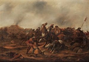 Battlescene by Hendrick Verschuring