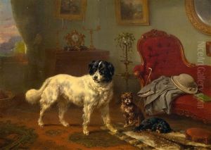 Interior With Three Dogs Interior With Three Dogs