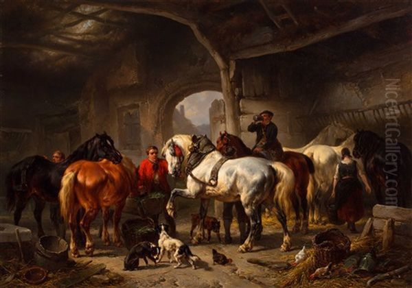 The Grooming Of The Horses - view 1