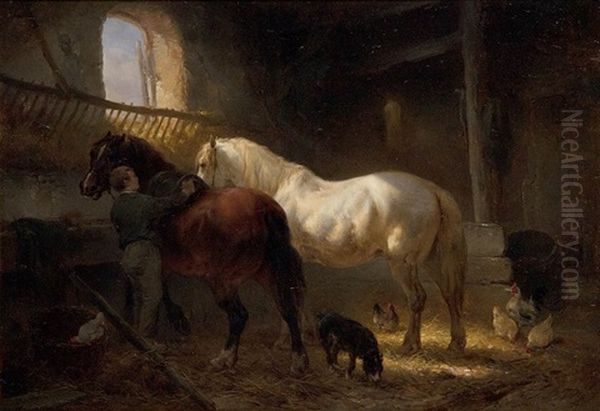 Horses In The Stable - view 1