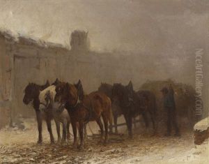 Scene D'attelage by Wouter Verschuur the Younger