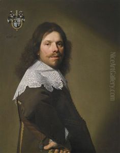 Portrait Of Cornelis Montigny De Glarges, Aged 43, Half-length, In A Brown Coat And White Lace Ruff