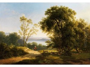Blick Auf Den Albano-see Sudlich Von Rom