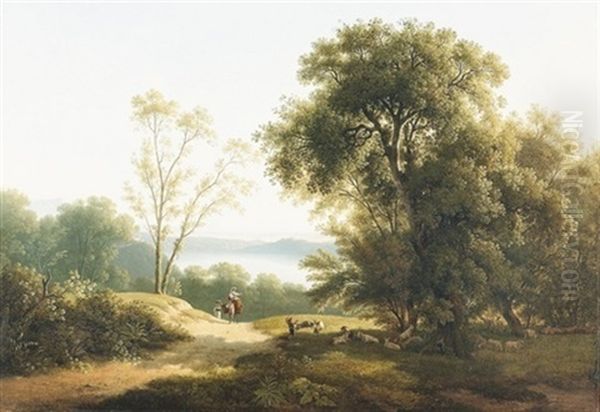 Vue Du Lac D'albano - view 1