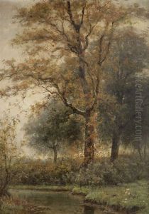 Paysage Aquatique Aux Arbres by Theodor Verstraete