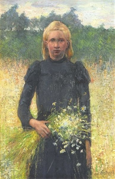 Meisje Met Veldbloemen - view 1