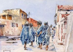 Saint-louis Du Senegal, Rue Lauzun by Maurice Briault