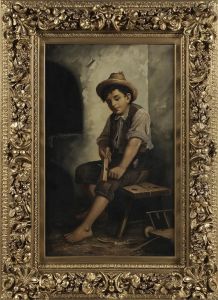 Boy Carving by Francois Xavier Bricard