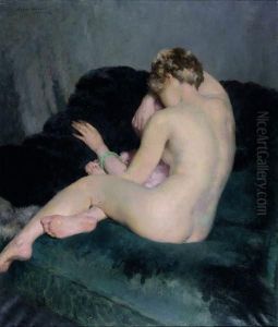 Nu Au Bracelet Vert by Francois Xavier Bricard