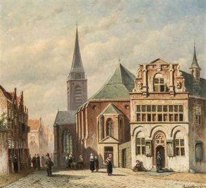 A View Of Scheveningen by Pieter Gerard Vertin