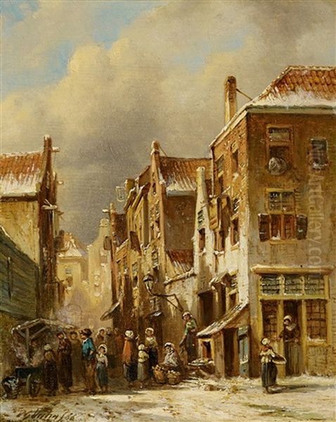 Winterlicher Markt In Einer Hollandischen Stadt - view 1