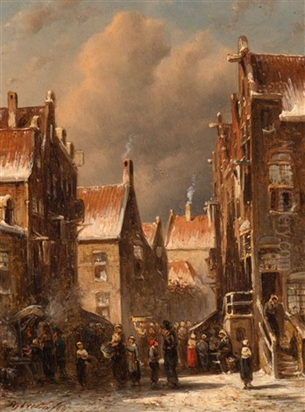 A Visit To The Market On A Wintery Day - view 1