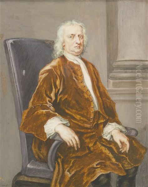 Sir Isaac Newton, Three-quarter Length, Seated In An Armchair - view 1