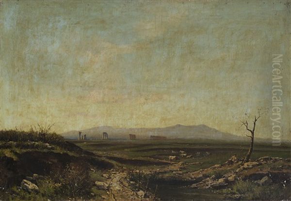 Scorcio Di Campagna Con Mucche Al Pascolo E Ruderi - view 1