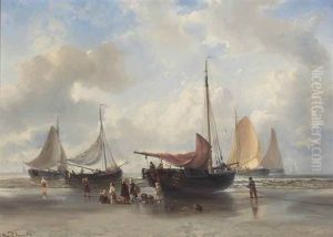 Activities On The Beach by Maurits Verveer