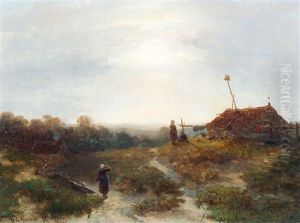 Vissershuisje In Het Duin by Salomon Leonardus Verveer