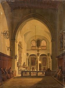Vue De L'interieur De La Cathedrale De Palerme by Frans Vervloet