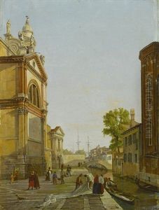 Figures In The Campo Della Salute, Venice