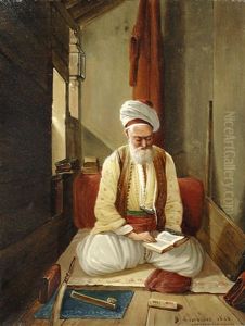 A Turkish Man Reading
