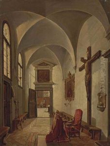 Un Cardinal En Priere Dans L"eglise Saint-sebastien De Venise