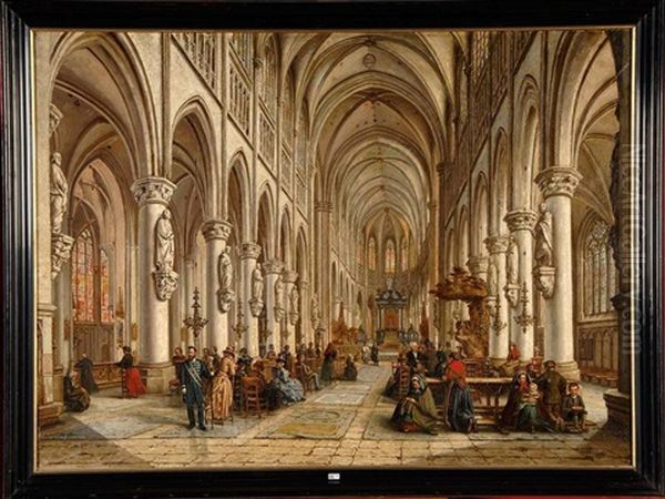 Interieur D'une Eglise Malinoise Animee - view 1