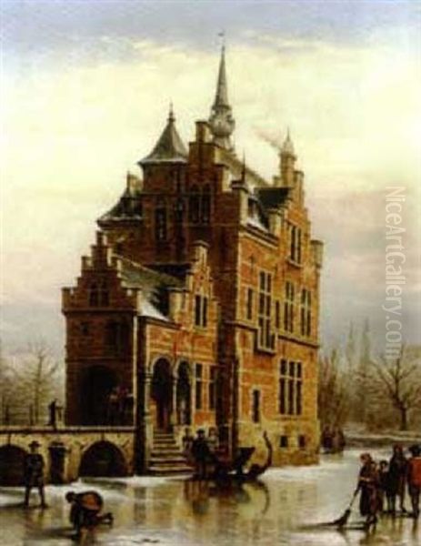 Chateau Dans Un Paysage D'hiver - view 1