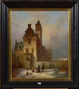 Douves Du Chateau Animees Sous La Neige Douves Du Chateau Animees Sous La Neige
