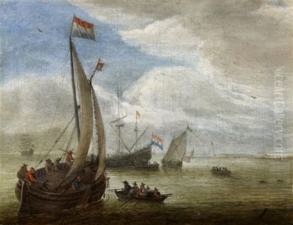 Sailing Ships In A Bay - view 1