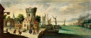 A Panoramic Harbour Scene A Panoramic Harbour Scene