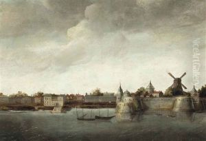 A View Of A Dutch Fortified Town, Possibly A Colonial Fort In The Dutch East Indies by Abraham de Verwer