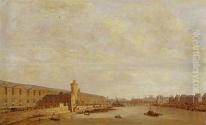 Vue De La Grande Galerie Du Louvre, Du Pont-neuf Et De La Tour De Nesles