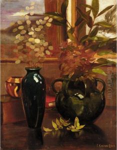 Still Life With Autumn Flowers by Edward Kington Brice