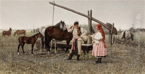 Meeting By The Well - view 1