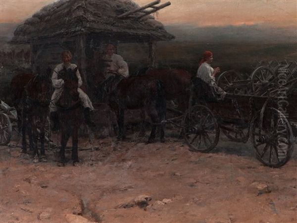 Gypsies With Horses - view 1