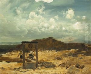 Landschaft Mit Brunnen by Jaroslav Friedrich Julius Vesin