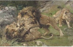 Lions by Geza Vestagh
